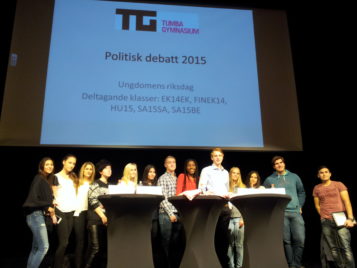 TG arrangerade politisk debatt