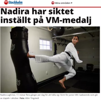 TG-elev i landslaget i taekwondo